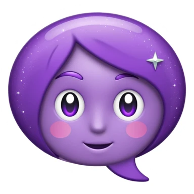 glitter purple and cian pin sticker