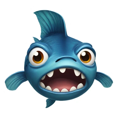 Angry fish  sticker