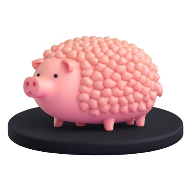 minced pork, clean, minimal, cute, well-lit, soft shadow, white background sticker