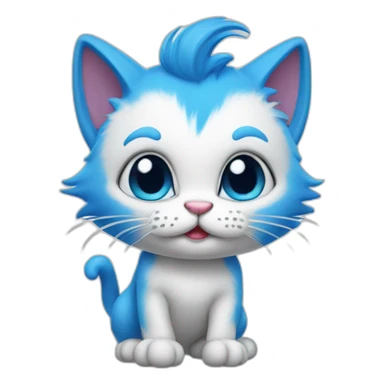 Smurf cat sticker