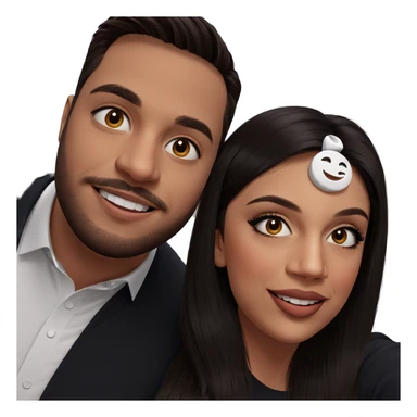 smiling couple portrait together sticker
