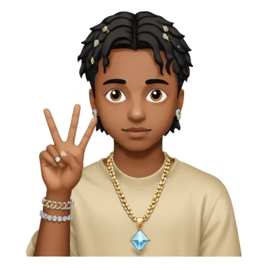 Playboi Carti YVL hand sign sticker