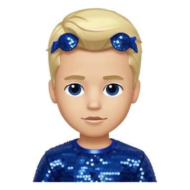 Cameron from Bratz Boyz with blonde hair and dark blue sequin outfit sticker