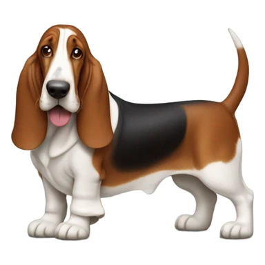 basset hound riding a redbone dog sticker