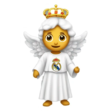 angelic logowith it holding real Madrid flag sticker