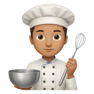 chef holding whisk and bowl sticker