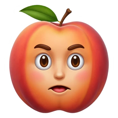 Smacking a peach sticker