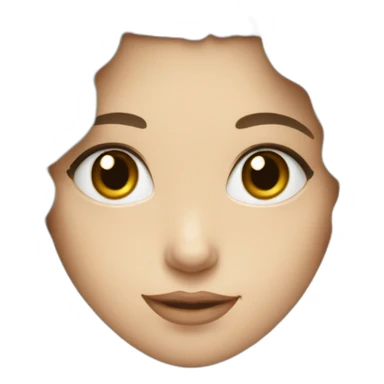 White Personne withblack curly hair and small eyes  sticker