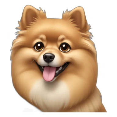 smiling black and tan pomeranian sticker