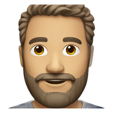 french-TV-Host-brown-beard sticker