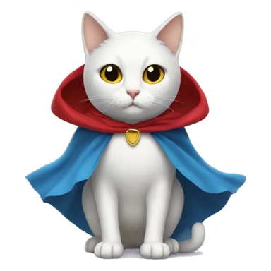 Cat wearing a cape sticker