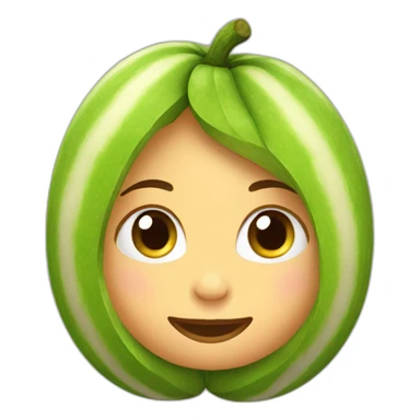 Girl melon sticker