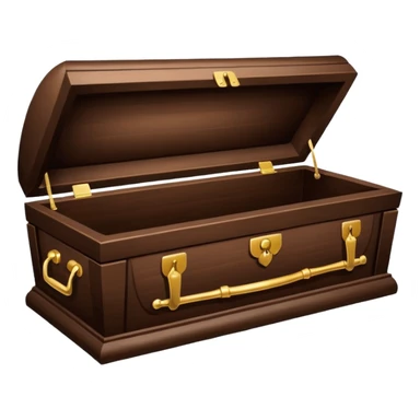 Casket with Handles and round top sticker