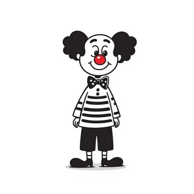 bright clown with red nose sticker