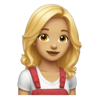 blonde girl with red english cocker spaniel sticker