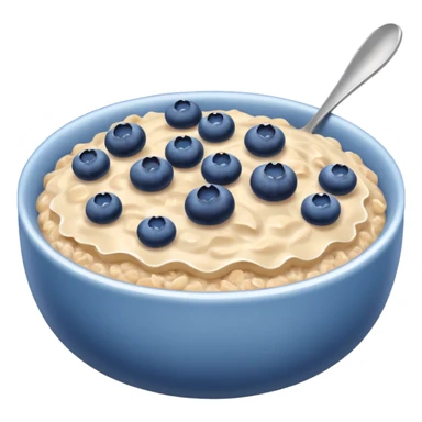 Oatmeal with blueberries on top sticker