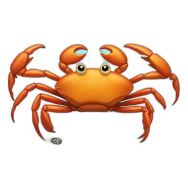 Crab on a surf sticker
