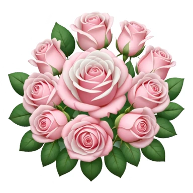 light pink and white dozen of roses sticker
