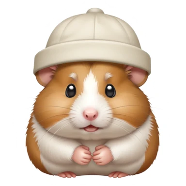 frustrated hamster in a hat sticker