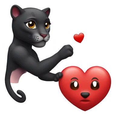 Heart with a panther sticker
