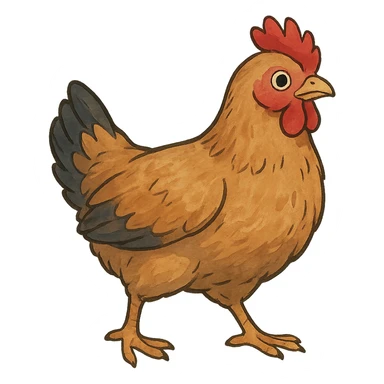ghibli style chicken sticker