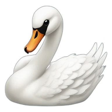 Swan with a Pyjama  sticker