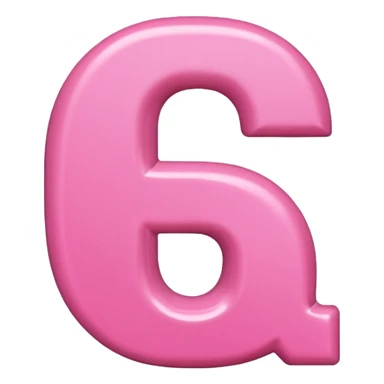 'Q' pink sticker