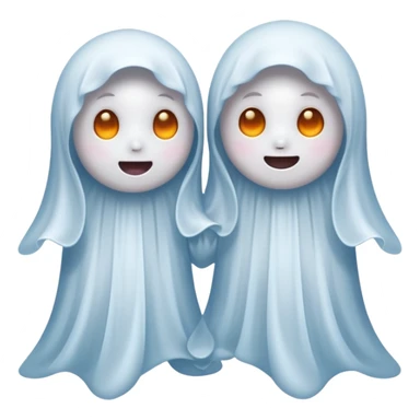 Cute ghost together his ghost girlfriend, style gasper  sticker