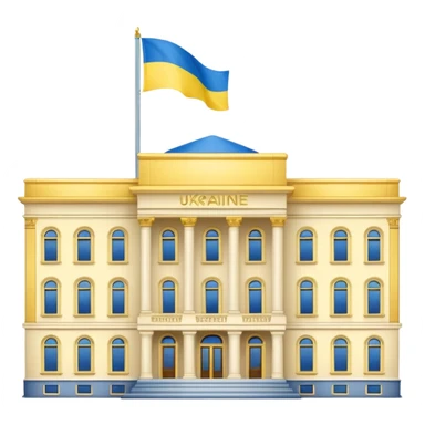 make the png emoji of Ukraine president's office building sticker