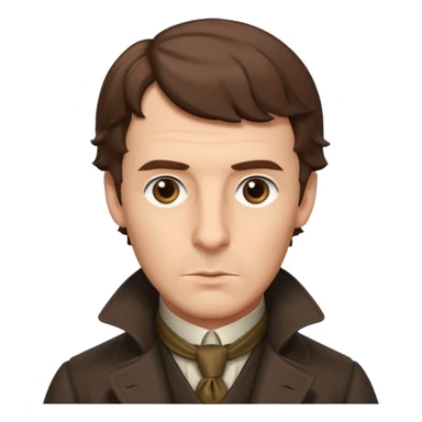 Sherlock Holmes, simple, clear sticker