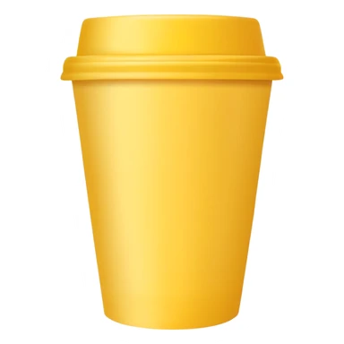 yellow disposable cup sticker