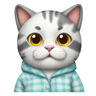 Cat in pajamas sticker