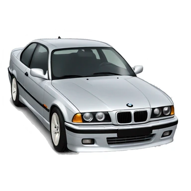 BMW e36 silver  sticker