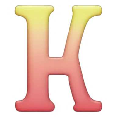 Letter A with shades of red, pink, light green, yellow, and light bule sticker