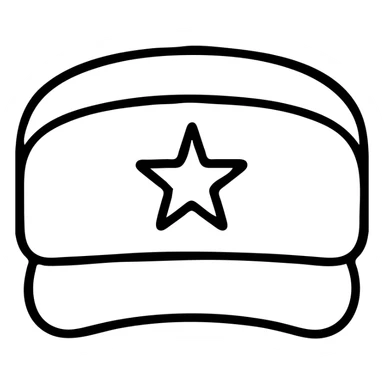 Communist cap with red star sticker