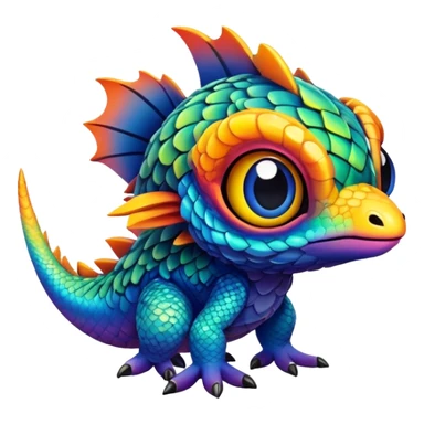 Exotic chibi Fakémon-creature sticker