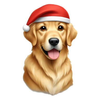 Golden retriever in red cap sticker