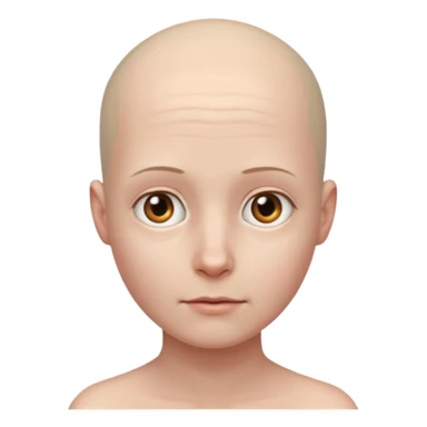 the profiile of a face with no hair, looking completely to one side sticker