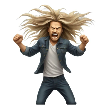 Guy headbanging sticker