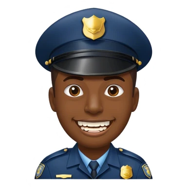 Cop gritting teeth sticker