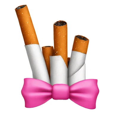 cigarette with a pink bow sticker