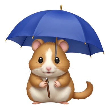 hamster holding an umbrella sticker