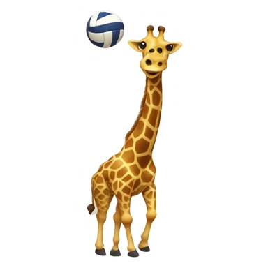 A giraffe playing volleyball  sticker