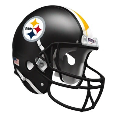 Steelers helmet with logo sticker