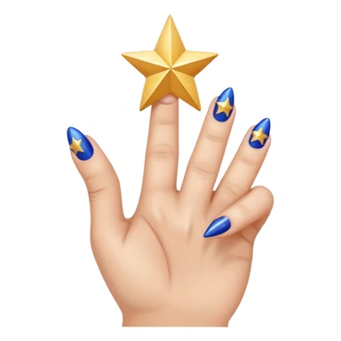 index finger pointing left with a star at the tip sticker