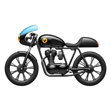 Black bike right side view and half  sticker