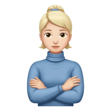 Cross arms over neck sticker