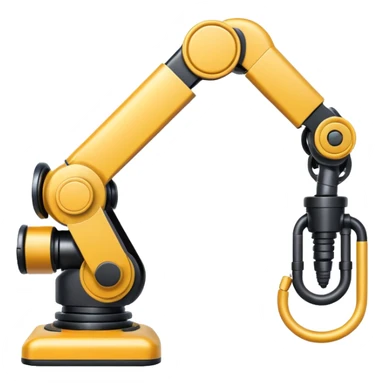 automated balck robotic arm sticker