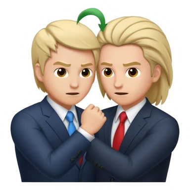 concurrents, deux chefs d'entreprise qui se tire les cheveux ils se battent  sticker