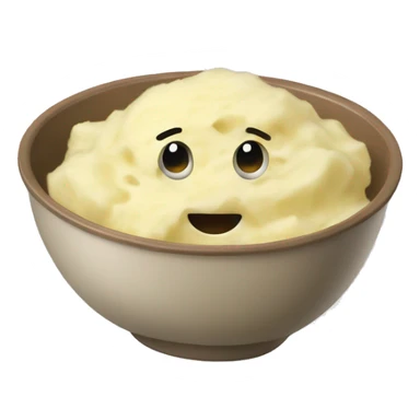 Mashed potatoes in bowl sticker